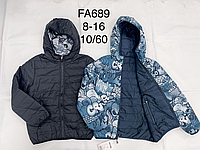Куртки двухсторонние детские для мальчиков F&D,8-16 лет.оптом FA689