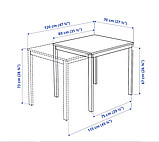 Розкладний стіл VANGSTA  80/120х70 см, фото 4