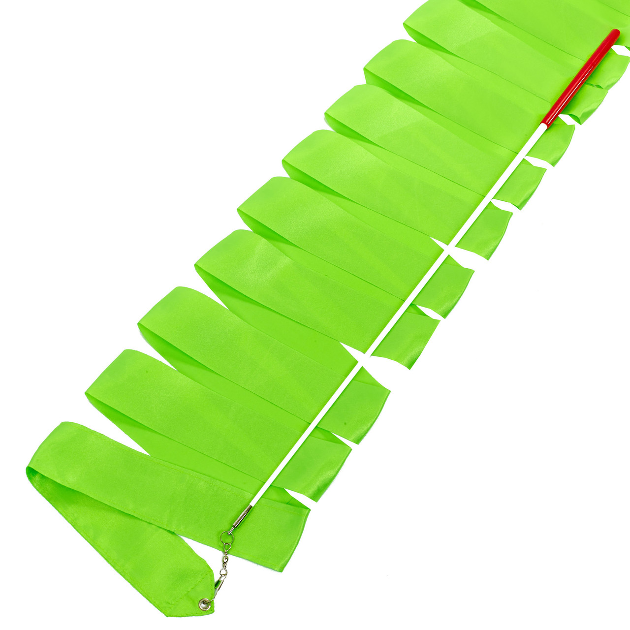 Стрічка для художньої гімнастики з паличкою Zelart 3248 довжина 6,3 м Green