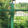 Сітка на паркан зварена (метал+цинк) Заграда Преміум: зелена, в рулоні 1,5м x 10м, вiчко 50х50 мм, Ø2,2мм, фото 4