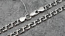 Хіт! срібний ланцюжок бісмарк. Цепочка срібна ширина 5 мм 55 см, фото 5