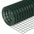 Сітка на паркан зварена (метал+цинк) Заграда Преміум: зелена, в рулоні 1,5м x 10м, вiчко 50х50 мм, Ø2,2мм, фото 2