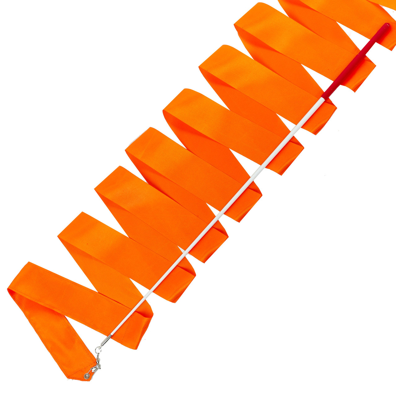 Стрічка для художньої гімнастики з паличкою Zelart 3248 довжина 6,3 м Orange, фото 1