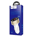 Автомобільний зарядний пристрій Hoco Z26 Display 2USB/2.1A + вольтметр, фото 4