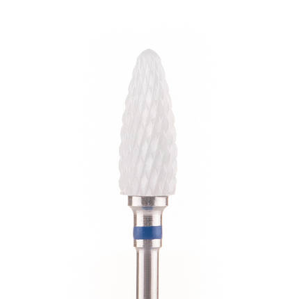 Фреза керамічна Nail Drill для зняття гель-лаку (Кукурудза) - 640 501 Flame S(M) (синя насічка), фото 1