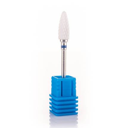 Фреза керамічна Nail Drill для зняття гель-лаку (Кукурудза) - 640 501 Flame S(M) (синя насічка), фото 3