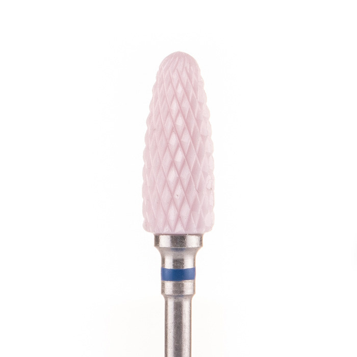 Фреза керамічна Nail Drill для зняття гель-лаку (Кукурудза) - 610 362 рожева (синя насічка)