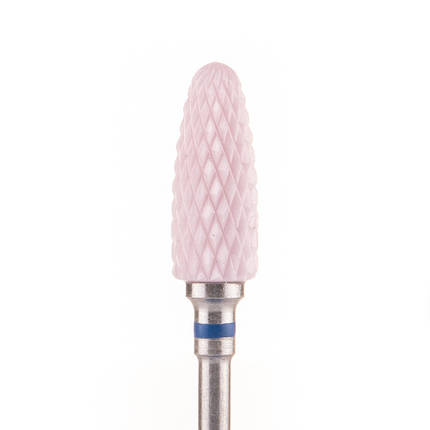 Фреза керамічна Nail Drill для зняття гель-лаку (Кукурудза) - 610 362 рожева (синя насічка), фото 1