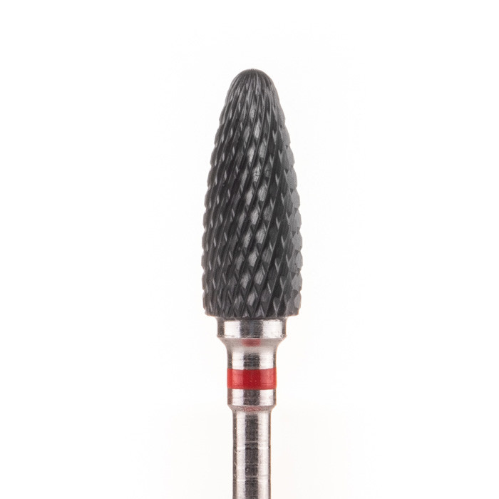 Фреза керамічна Nail Drill для зняття гель-лаку (Кукурудза) — 641 0 701 чорна (червона насічка)