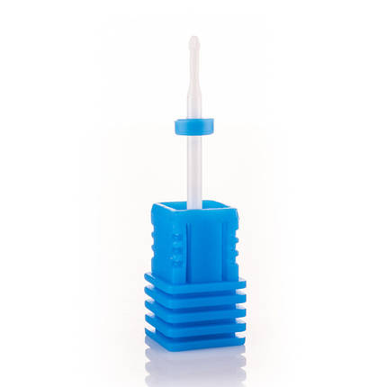Фреза керамічна Nail Drill для оброблення кутикули (Пламія) — 6 420 401 Small Round V L (C) (синя насічка), фото 3