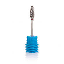 Фреза твердосплавна Nail Drill для зняття гель-лаку (Конус) 274 140 060 (червона насічка)