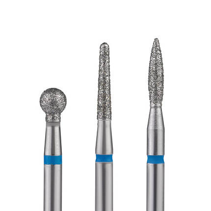 Стартовий набір фрез Nail Drill Set-1 Blue для щільної кутикули (3 фрези, середня абразивність), фото 1