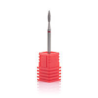 Фреза алмазная Nail Drill для обработки кутикулы "Пламя" - 243 021R диаметр 2.1 мм (красная насечка)