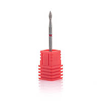 Фреза алмазная Nail Drill для обработки кутикулы "Почка" - 257 023R диаметр 2,3 мм (красная насечка)