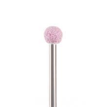 Фреза корундова Nail Drill для манікюру і педикюру (Кулька) 45-14, діаметр 7 мм, рожева