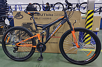 Спортивный горный велосипед AZIMUT POWER колеса 27,5 дюйма GFRD / SHIMANO / с амортизатором / оранжевый
