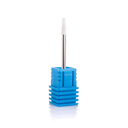 Фреза корундова Nail Drill для манікюру і педикюру (усічений Конус) 45-43, діаметр 2,5 мм, біла, фото 3