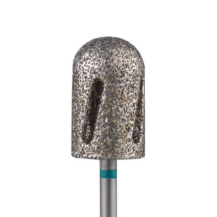Насадка алмазна Nail Drill Twister для педикюру - 488 010 діаметр 10 мм, зелена, фото 1