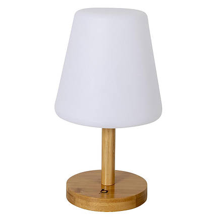 Настільний акумуляторний ліхтар Bo-Camp Cambridge Rechargeable 200 Lumen (Bamboo/White), фото 1