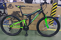 Спортивный горный велосипед AZIMUT POWER колеса 29 дюйма GFRD / SHIMANO / с амортизатором / зеленый
