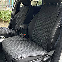Накидки чехлы на сиденья Dodge Grand Caravan V (2007-2020), передние 1+1, экокожа, перфорация, ромбы