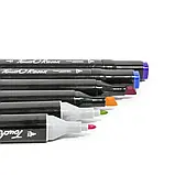 Набір із 48 скетч маркерів для малювання двосторонніх, фломастери Touch Raven у сумці-чохлі, фото 3