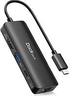Концентратор USB C DD0007, Dockteck 4-в-1 с HDMI HDR 4K при 60 Гц, PD 100 Вт, USB 3.0