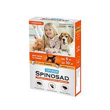 Таблетка проти бліх Superium Spinosad для котів і собак вагою 5-10 кг (Суперіум Спиносад), 1 табл