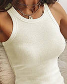 Майка жіноча рубчик Білий, 42/44