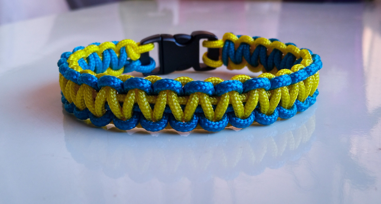 Браслет "Кобра" с Миникорда (паракорд 275) в Патриотических Цветах ...