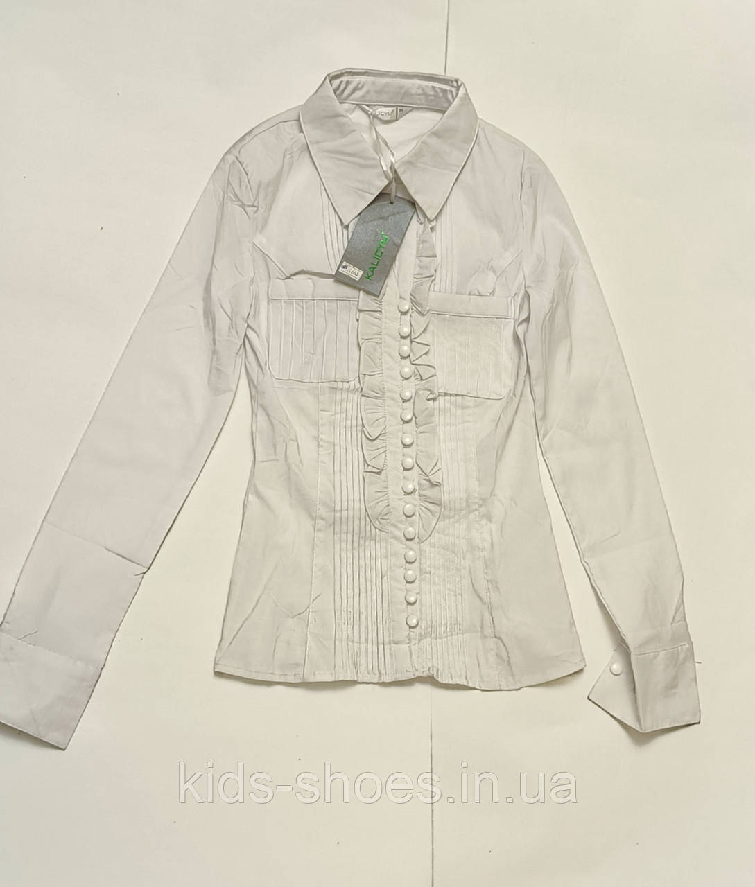 Жіноча блуза-сорочка жіноча Kalicyu біла класика - фото 1 - id-p1754841705