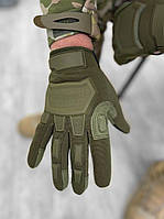 Перчатки тактические Mechanix M-Pact темно-зеленые Тактические сенсорные перчатки военные