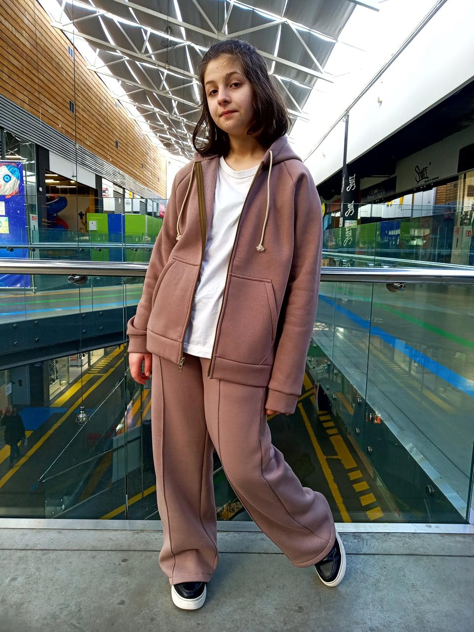 Комплект палаццо + худі на блискавці