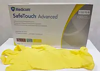 Перчатки нитриловые без пудры, 3,8г, текстурированые SafeTouch Advanced (уп 50 пар) р. S (желтые)
