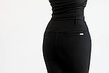Лосини жіночі чорні трикотажні/лосини з високою посадкою 879, фото 4