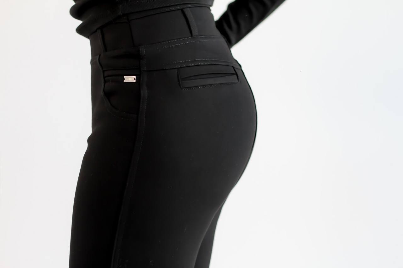 Лосини жіночі чорні трикотажні/лосини з високою посадкою 879, фото 1