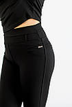 Лосини жіночі чорні трикотажні/лосини з високою посадкою 879, фото 2
