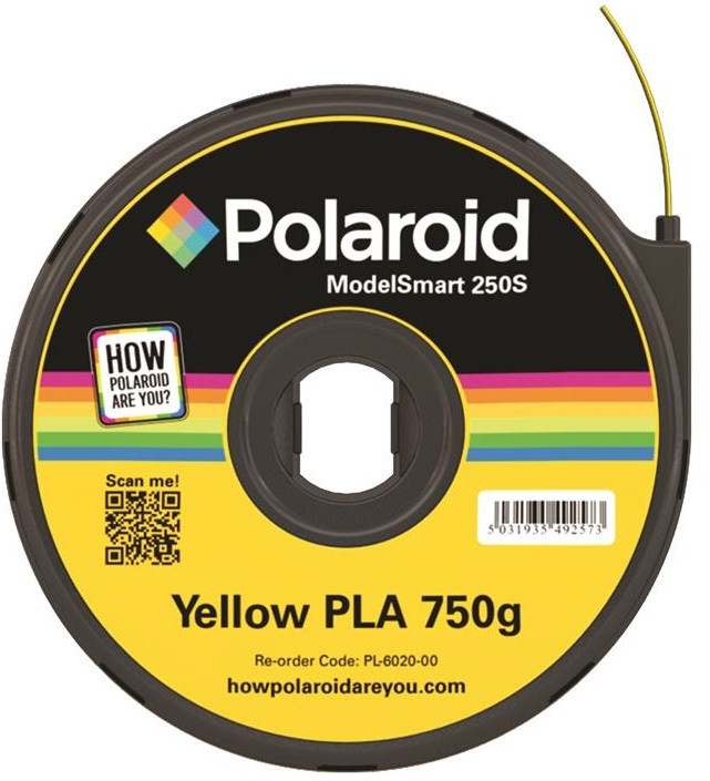 Картридж із ниткою Polaroid ModelSmart 250s, 1.75 мм / 0.75 кг, PLA, жовтий