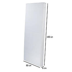 Матрац для дитячого ліжка поролоновий Turyn 160х80х8 см білий у чохлі