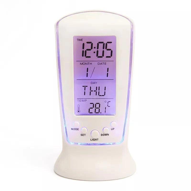 Часы будильник Square clock 510 с термометром и Led подсветкой - фото 1 - id-p1754864514