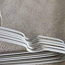 Силіконові Дитячі Плічки   металеві для одягу білі 10 шт, фото 2