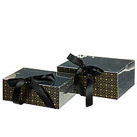 Набор из 2-х коробок "Одри", цвет черный, 24х19,5х10 см