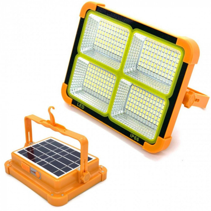 Портативна сонячна батарея універсальна для заряду Power bank Solar LED light D8 12000 mAH