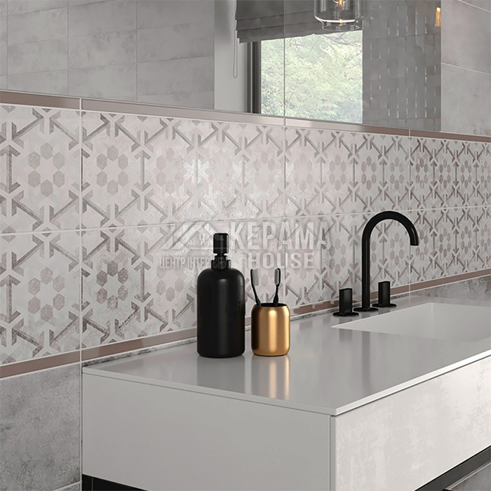 Плитка CERSANIT CONCRETE STYLE INSERTO GEOMETRIC 200x600 ДЕКОР (WD475 ...
