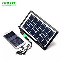 Солнечная панель Solar panel Gdlite GD-035wp 7 V - 3,5 Вт., +кабель для зарядки гаджетов