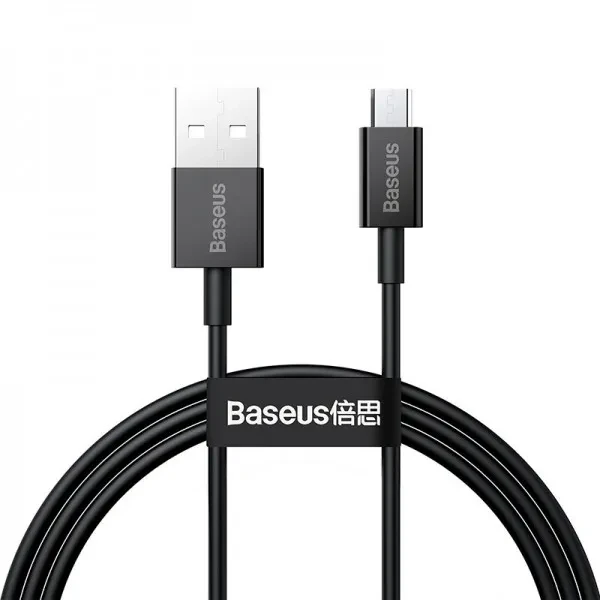 Дата-кабель Baseus Superior Series Fast Charging CAMYS-01 1m USB(тато) - microUSB(тато) Black