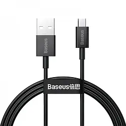 Дата-кабель Baseus Superior Series Fast Charging CAMYS-01 1m USB(тато) - microUSB(тато) Black