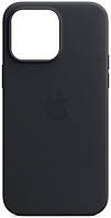 Кожаный чехол iPhone 14 Pro Max Apple Leather Case with MagSafe - Midnight