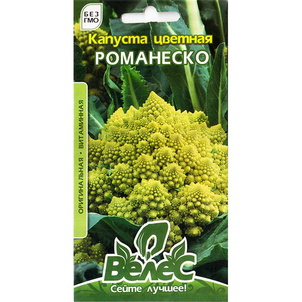 Насіння капусти цвітної, середньоранньої "Романеско" (0,5 г) від ТМ "Велес"