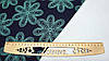 Тканина креп-костюмка колір темно-синій "Графічні квіти" (бірюзові), фото 6